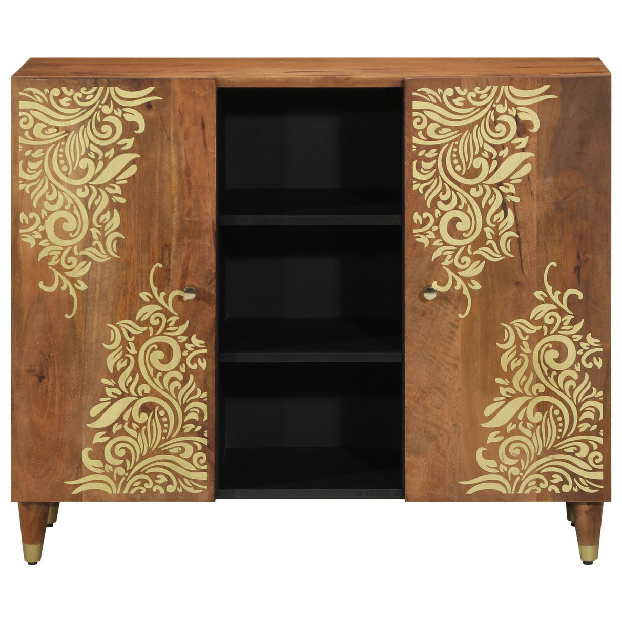 Sideboard 90X33X75 Cm Solid Wood Mango