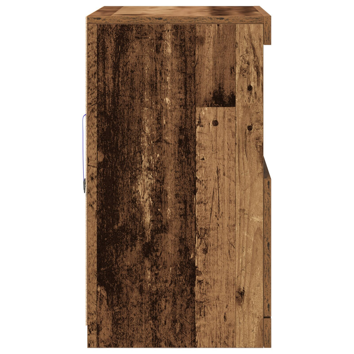 Sideboard With Led Lights Old Wood 60X37X67 Cm