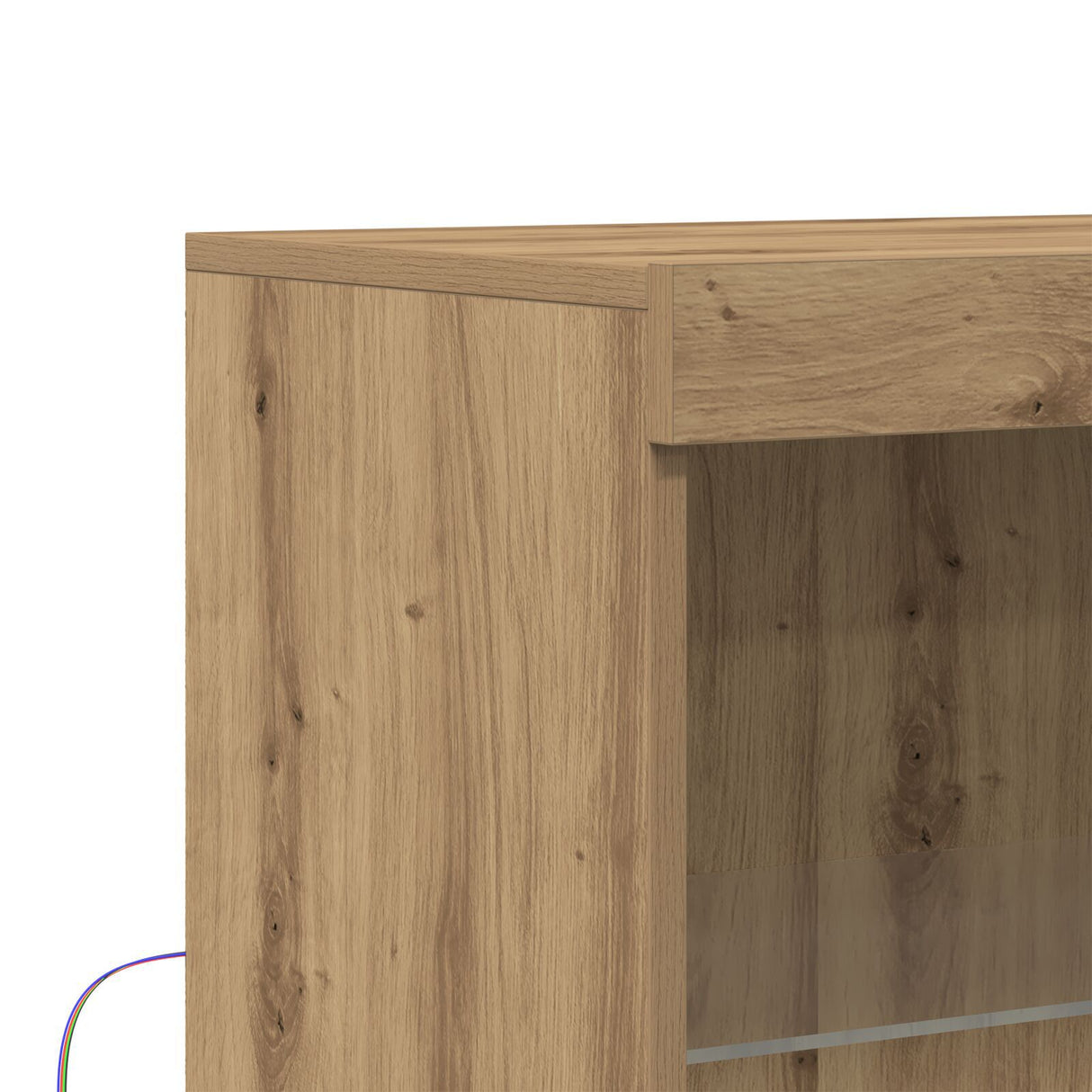 Sideboard With Led Lights Artisan Oak 60X37X100 Cm