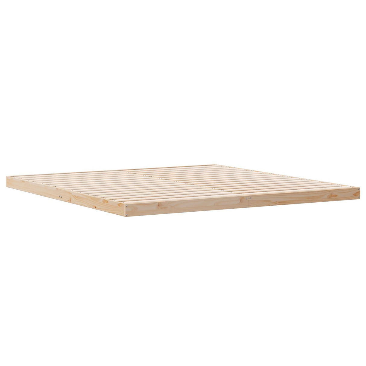 Floor Bed Frame White 180X210 Cm Solid Wood Pine