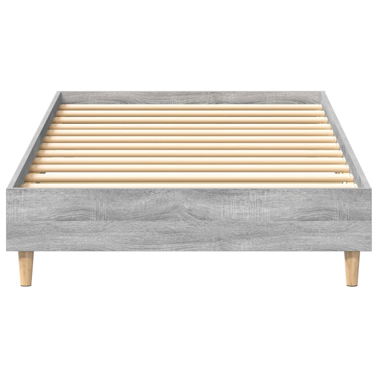 Bed Frame 90X200 Cm Grey Sonoma Engineered Wood