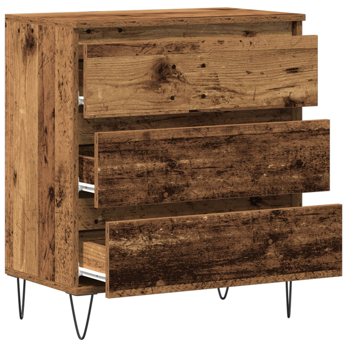 Sideboard With Drawers Old Wood 60X35X70 Cm Engineered Wood