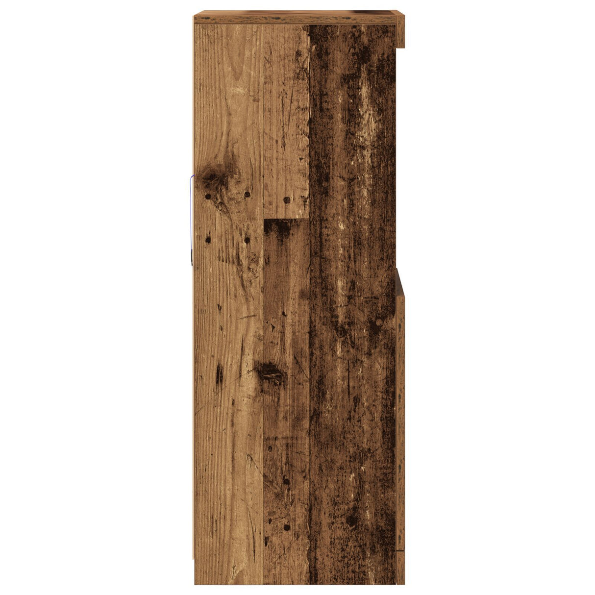 Sideboard With Led Lights Old Wood 41X37X100 Cm
