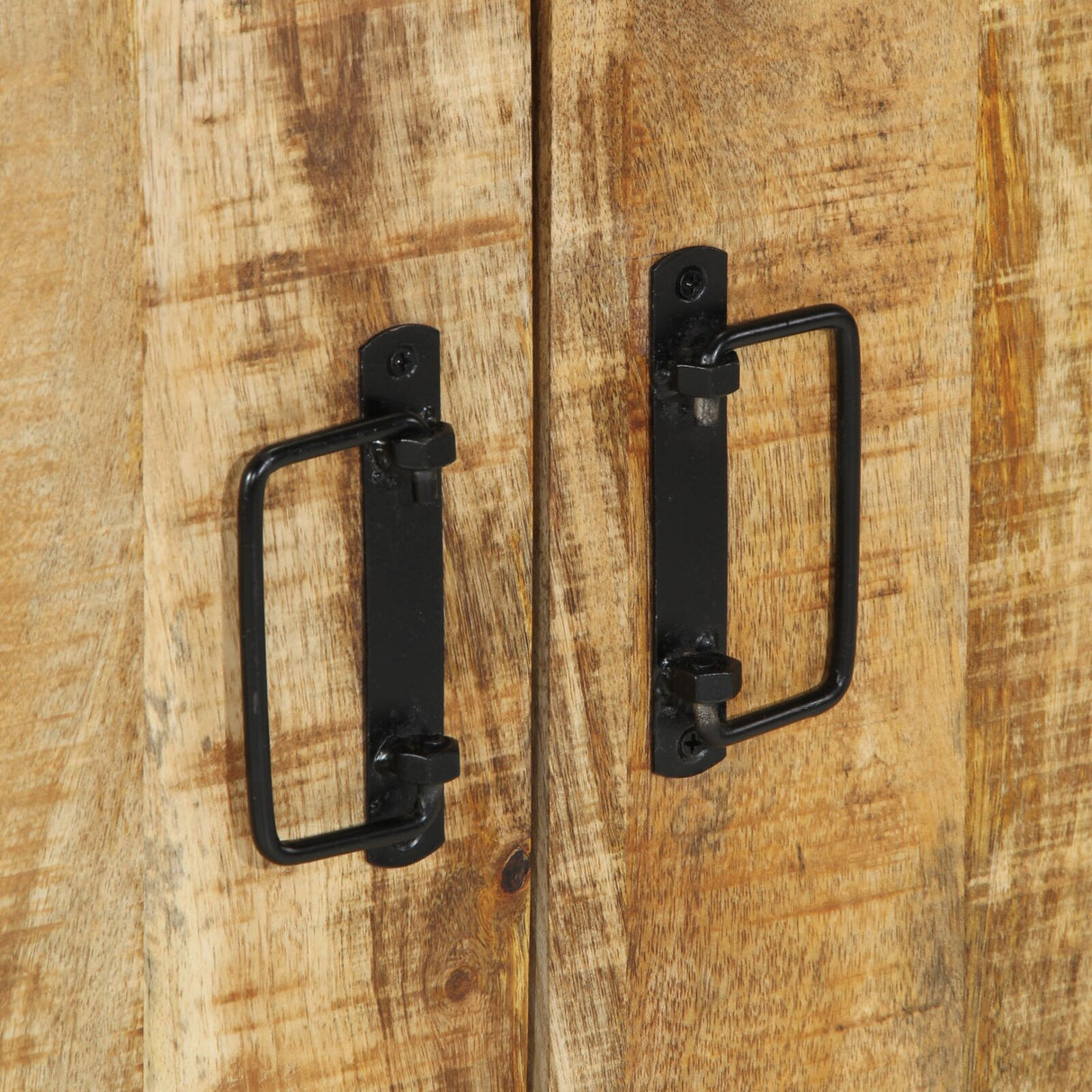 Shoe Cabinet Black 30X30X40 Cm Solid Mango Wood And Steel