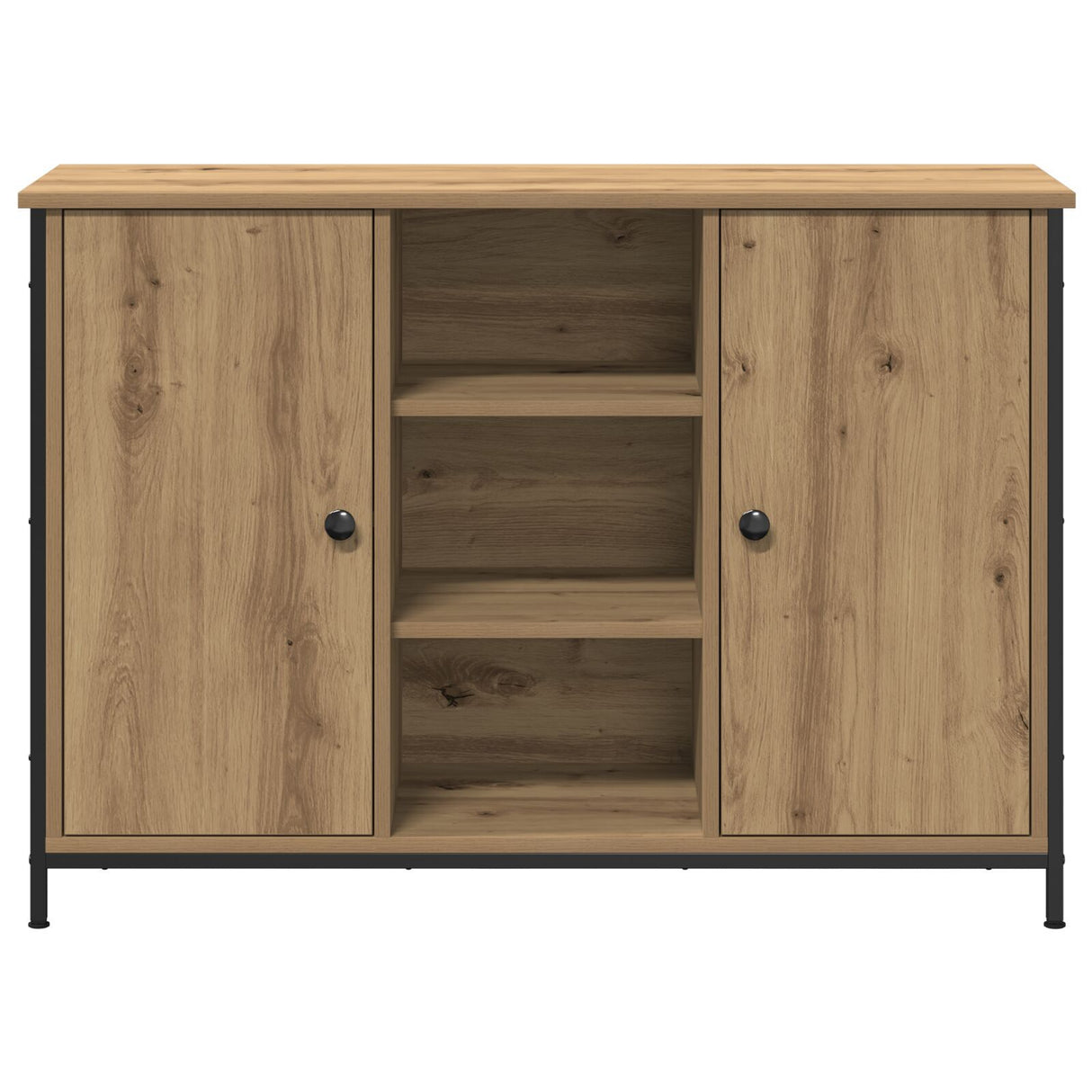 Sideboard Artisan Oak 100X35X70 Cm Engineered Wood And Steel