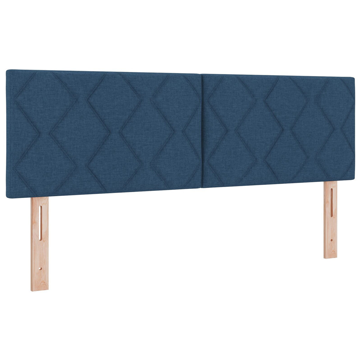 Box Spring Bed With Mattress & Led Blue 160X200 Cm Fabric