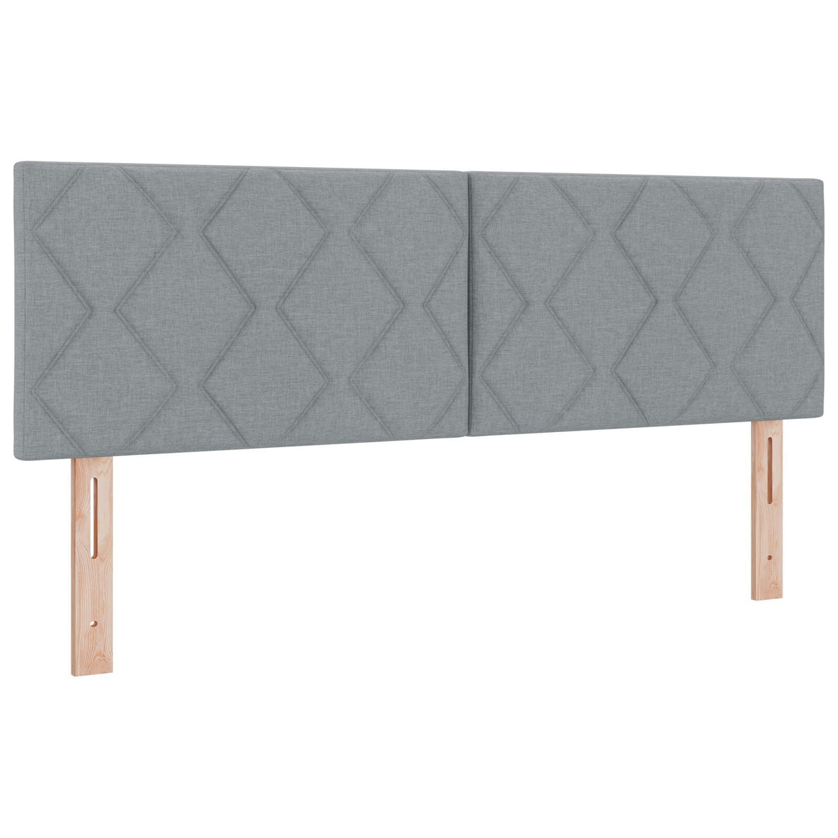 Box Spring Bed With Mattress & Led Light Grey 140X200 Cm Fabric