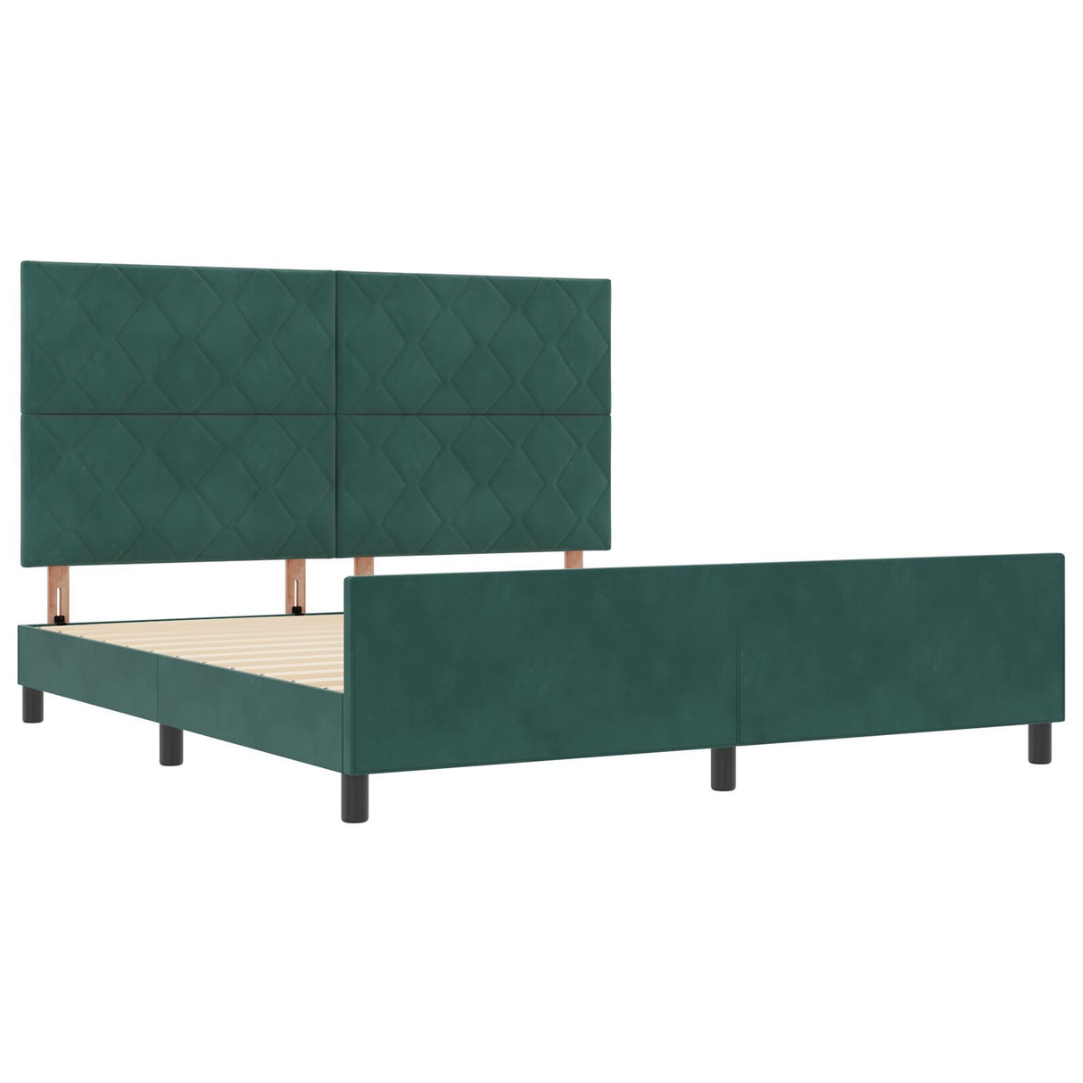 Bed Frame Dark Green 180X200 Cm Velvet