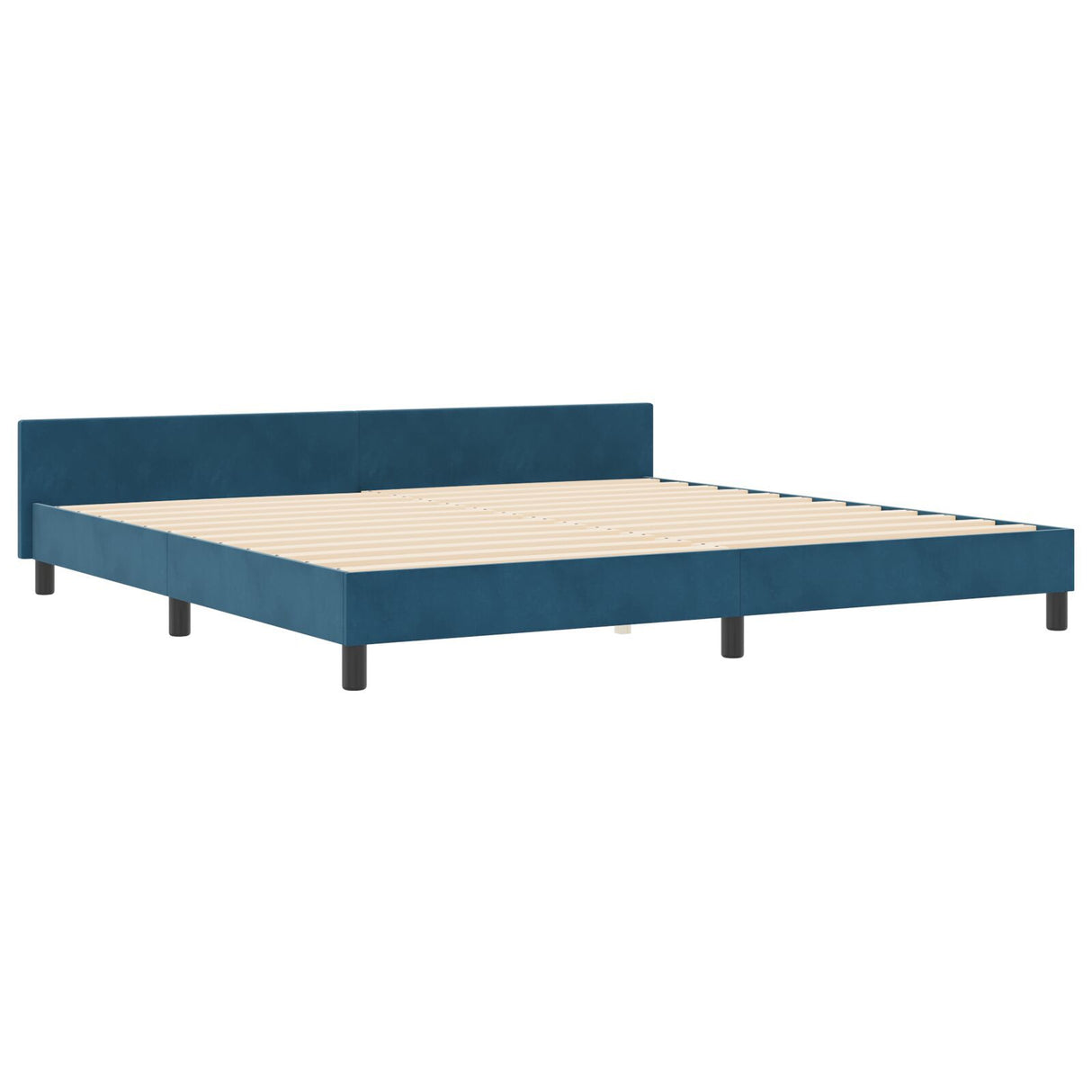 Bed Frame Dark Blue 200X200 Cm Velvet
