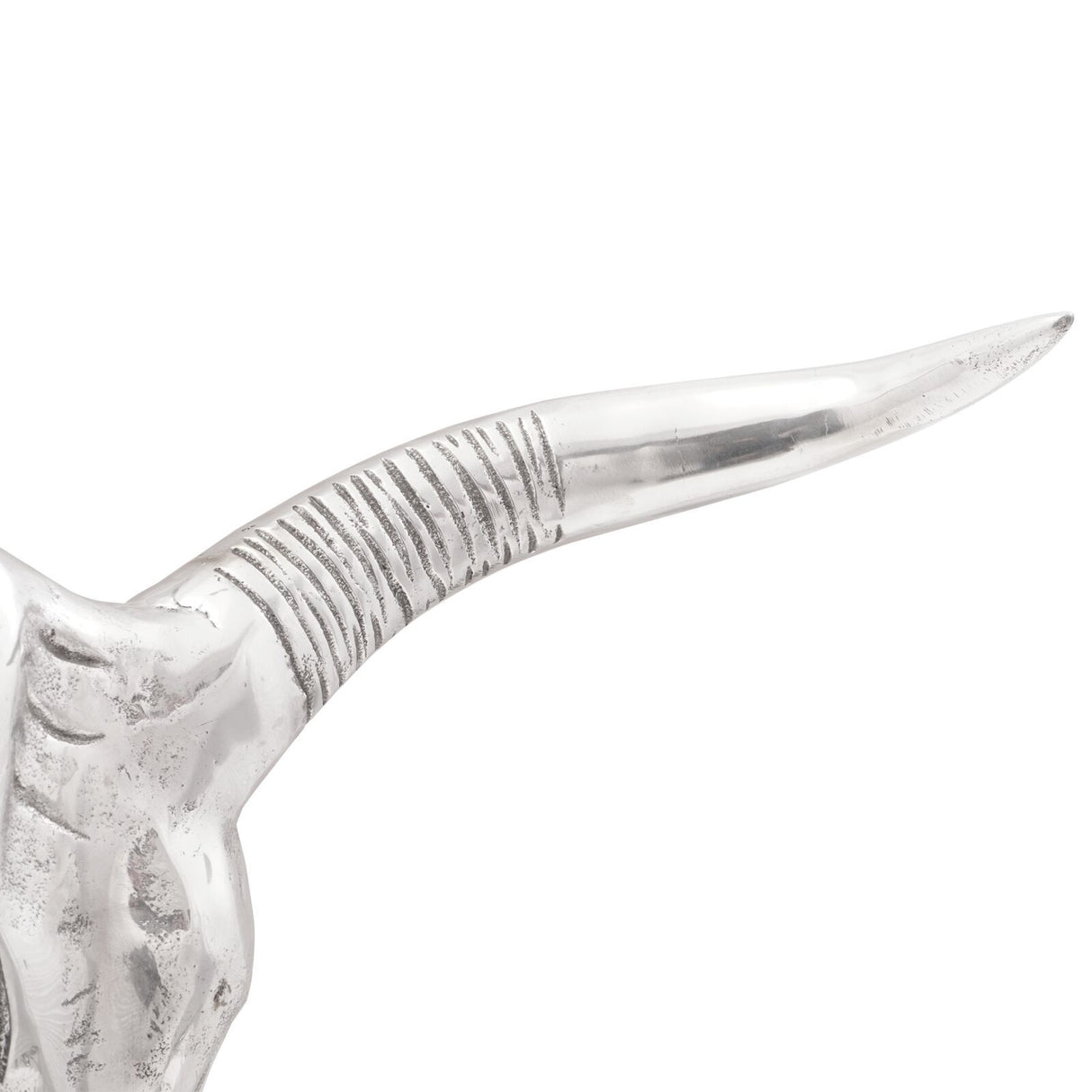Wall Mounted Bull Silver 49X10X36 Cm Aluminium