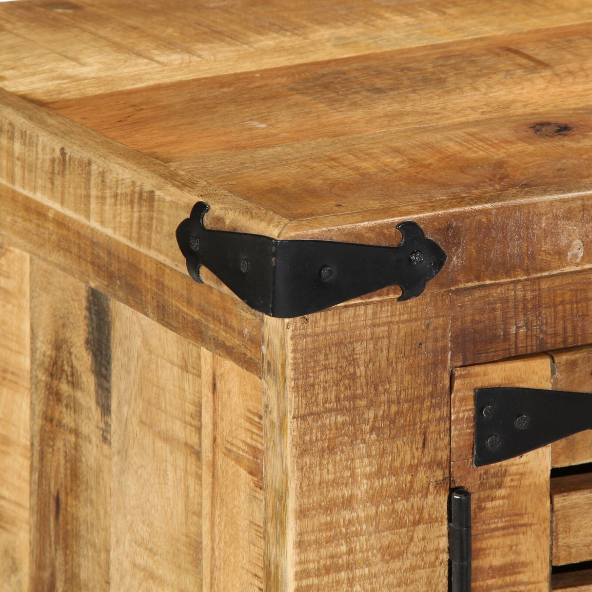 Shoe Bench 110X38X45 Cm Solid Wood Rough Mango