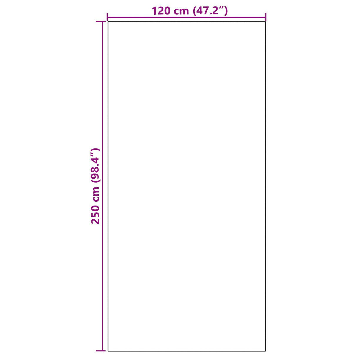 Washable Black Doormat 120X250 Cm