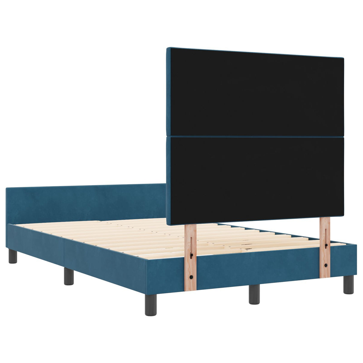 Bed Frame Dark Blue 120X200 Cm Velvet