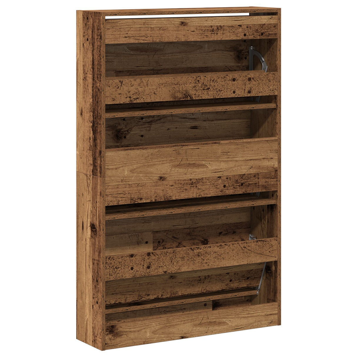 Shoe Cabinet Old Wood 80X21X125,5 Cm Engineered Wood
