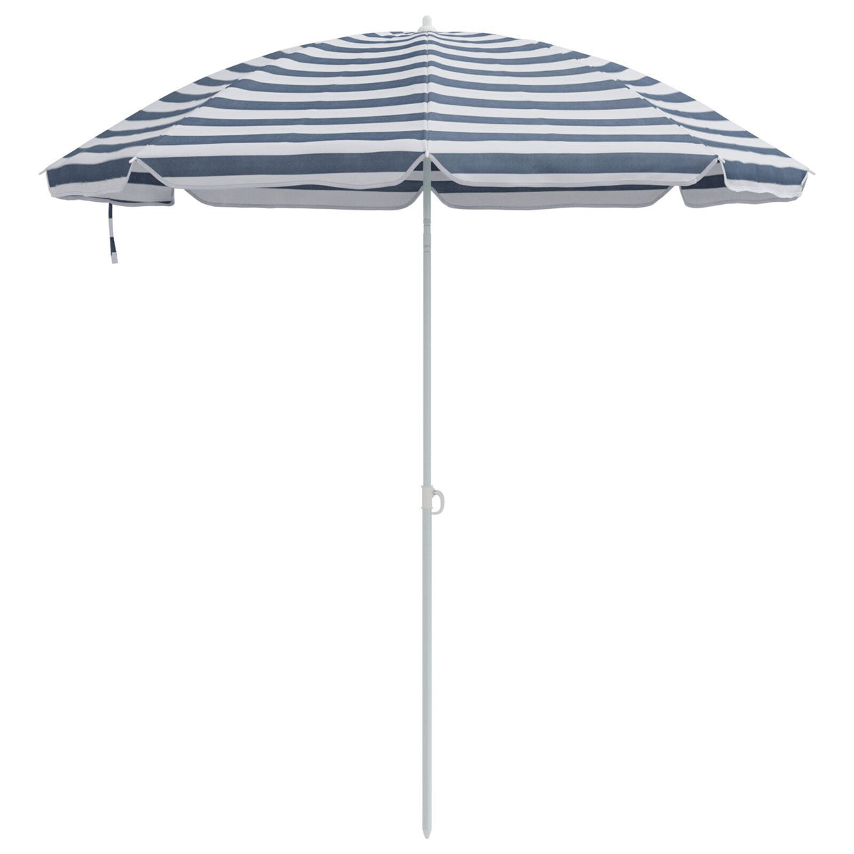 Beach Parasol With Aluminium Pole Blue & White 300 Cm