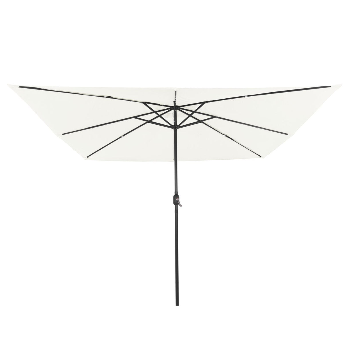 Square Garden Parasol With Led Lights 295X245 Cm White