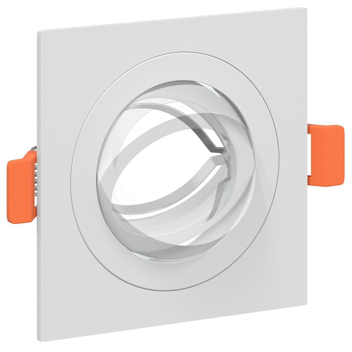 Recessed Spotlights 12 Pcs Square Gu10 White 91X91 Mm