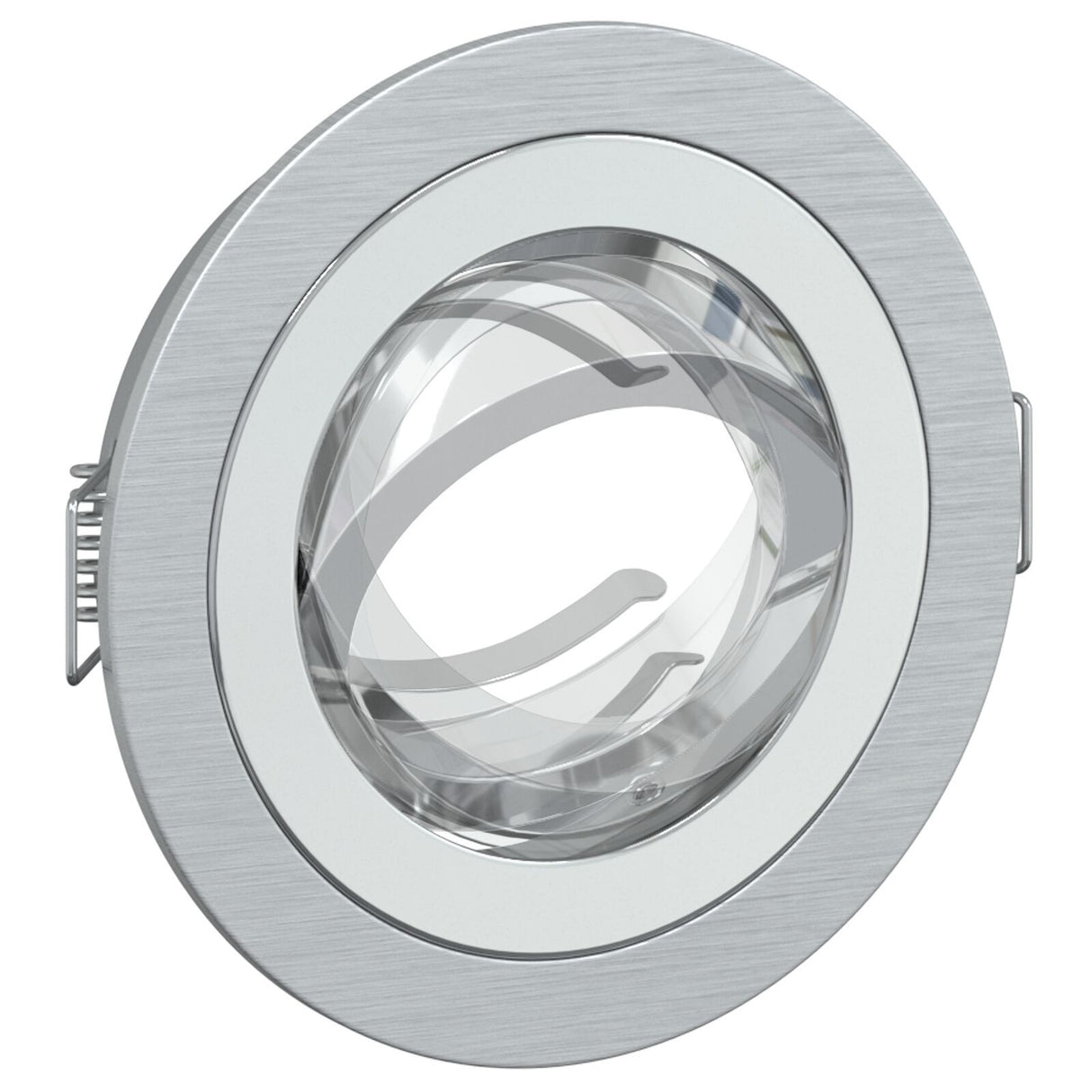 Recessed Spotlights 24 Pcs Round Gu10 Silver Ø91 Mm