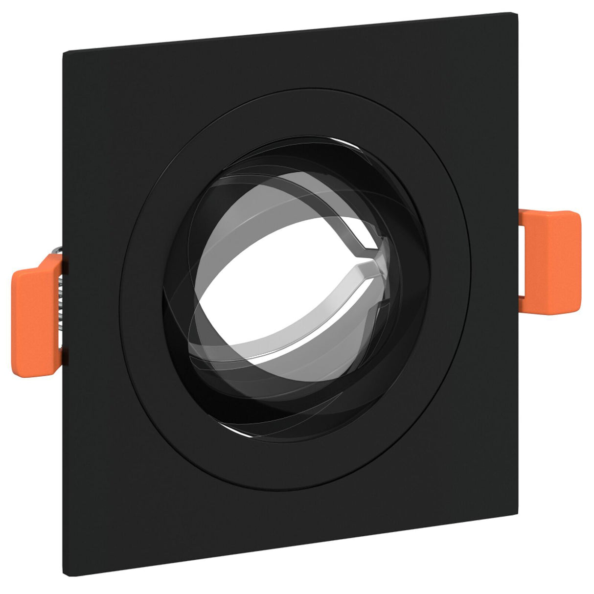 Recessed Spotlights 24 Pcs Square Gu10 Black 91X91 Mm