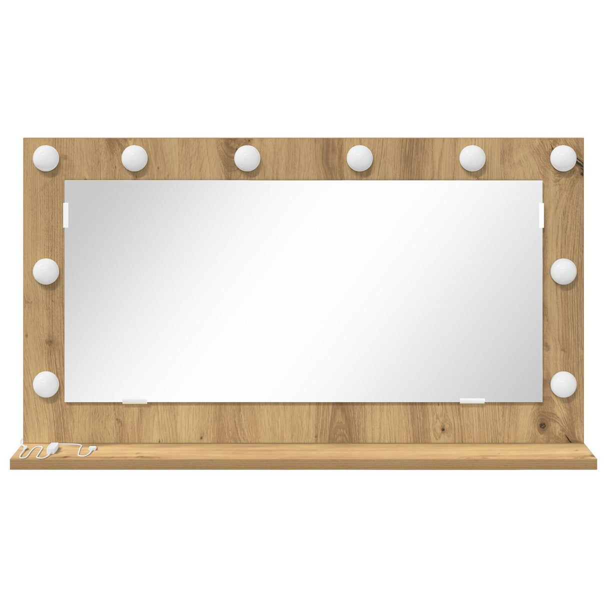Vanity Mirror Artisan Oak Particle Board 80 X 45 X 18 Cm Mirror