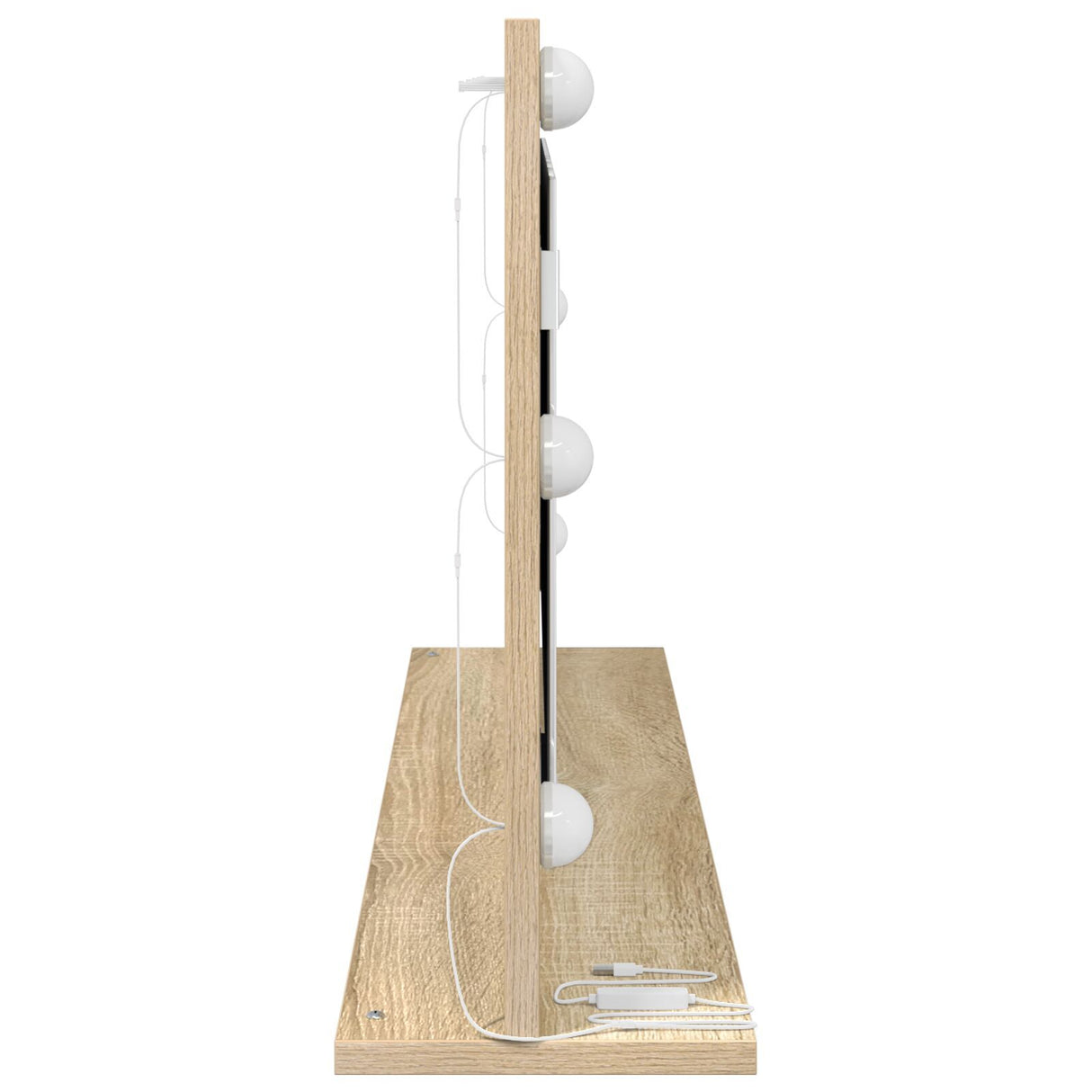 Vanity Mirror With Led Lights Sonoma Oak 100X45X18 Cm