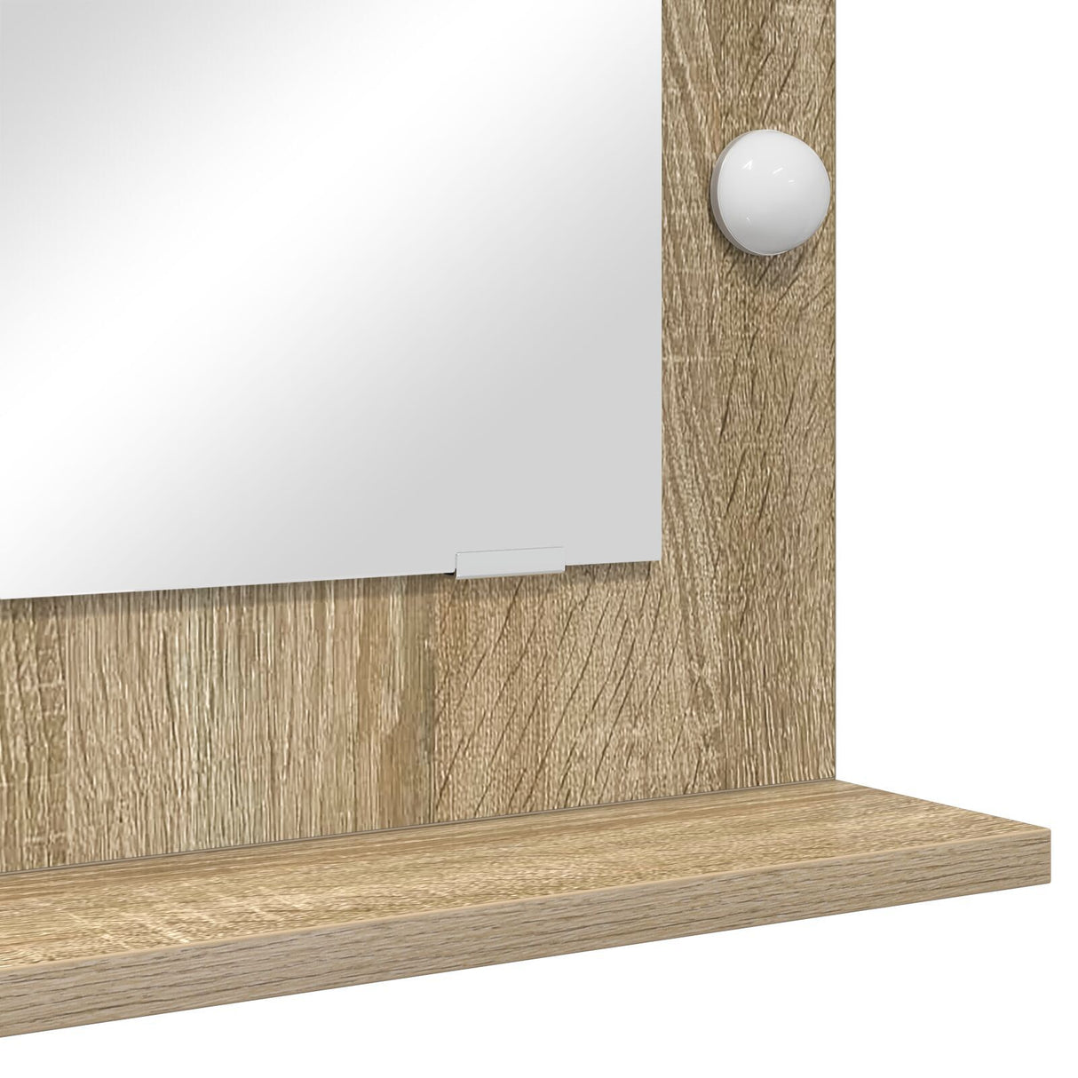 Vanity Mirror Sonoma Oak Mdf, Glass 70 X 50 X 18 Cm Mirror