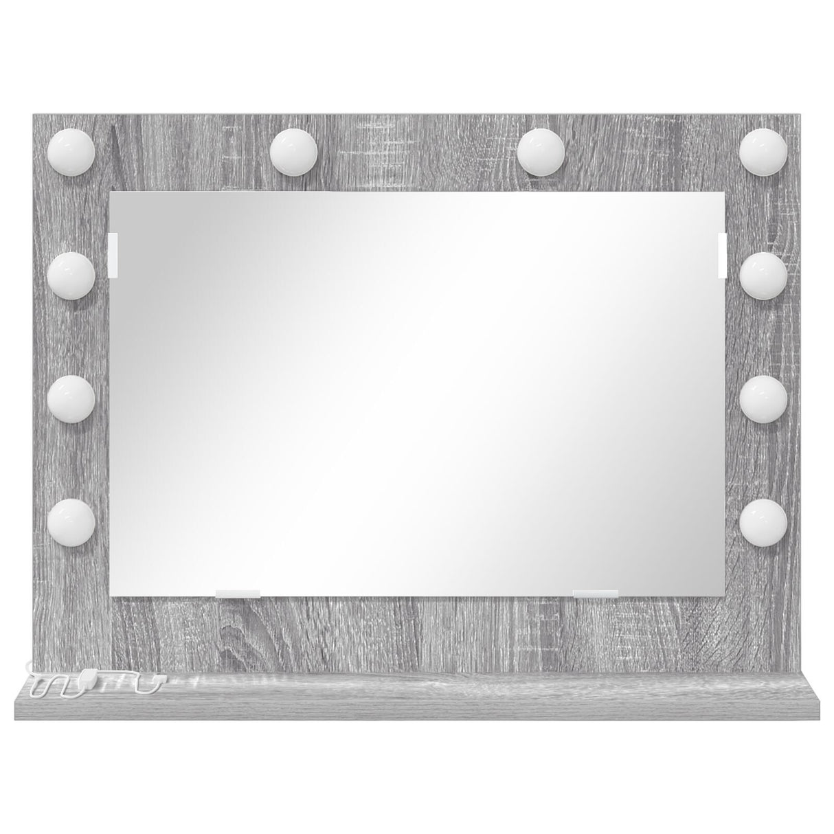 Vanity Mirror Grey Sonoma Mdf, Glass 60 X 45 X 18 Cm
