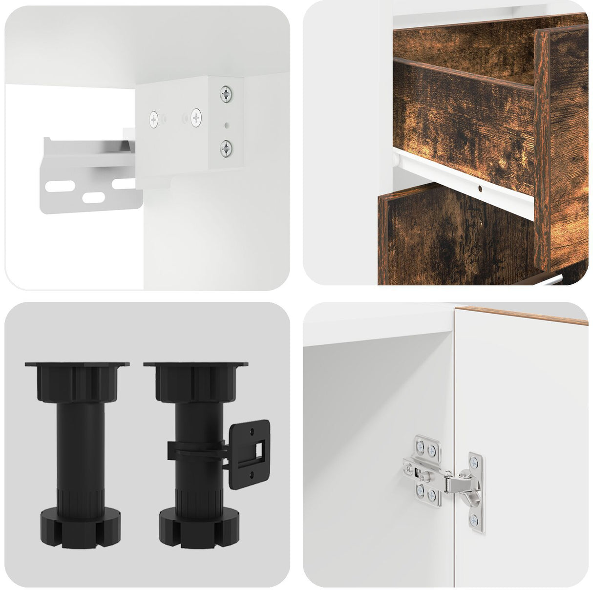 8 Piece Kitchen Cabinet Set Smoked Oak Engineered Wood