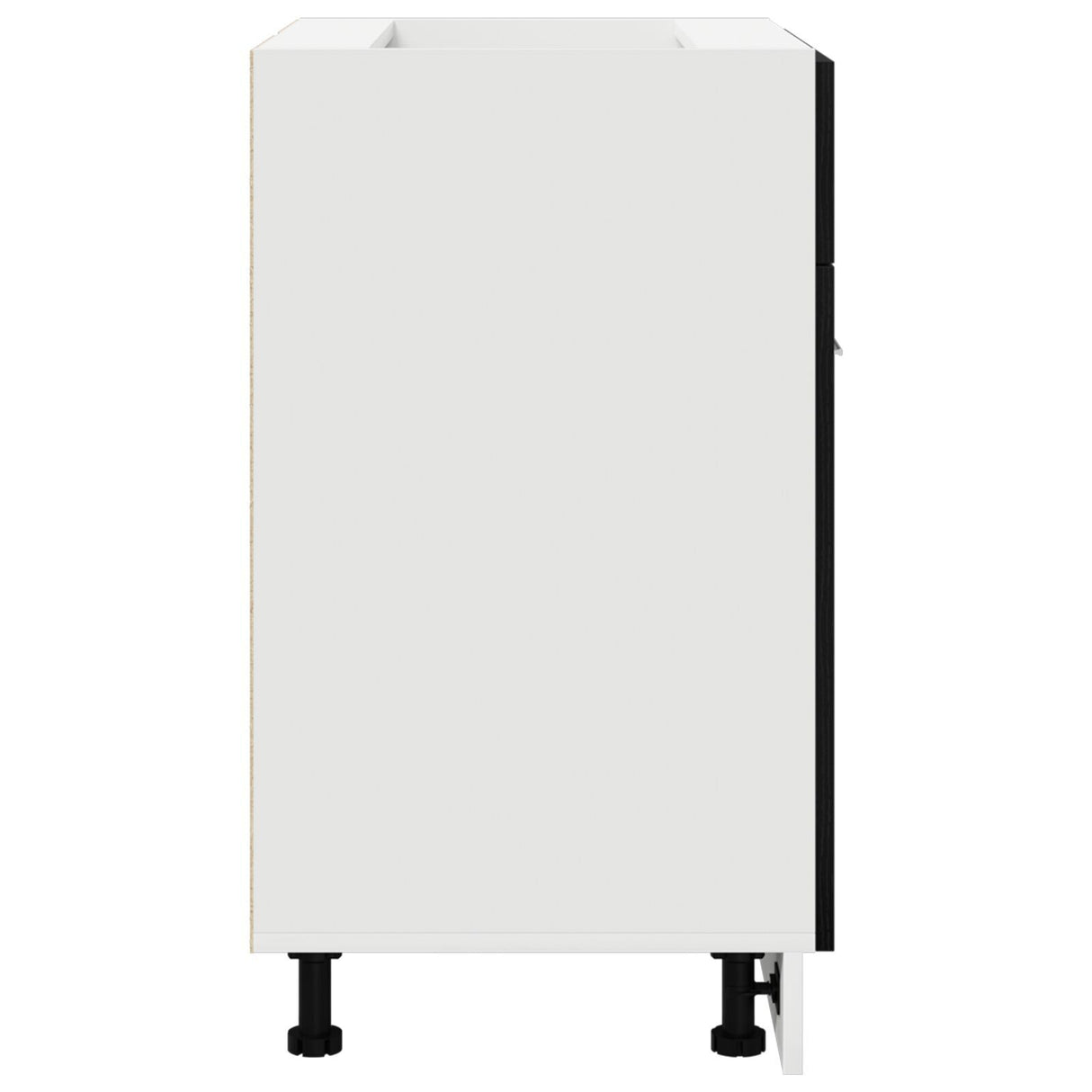 Black Oak Drawer Bottom Cabinet - 60X46X81.5 Cm Made From Engineered Wood