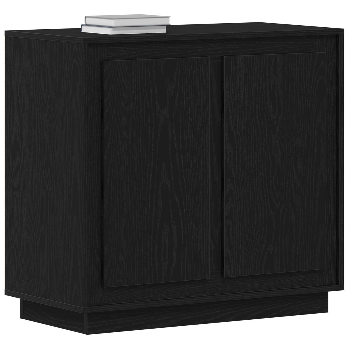 Sideboard Black Oak 80X34X75 Cm Engineered Wood