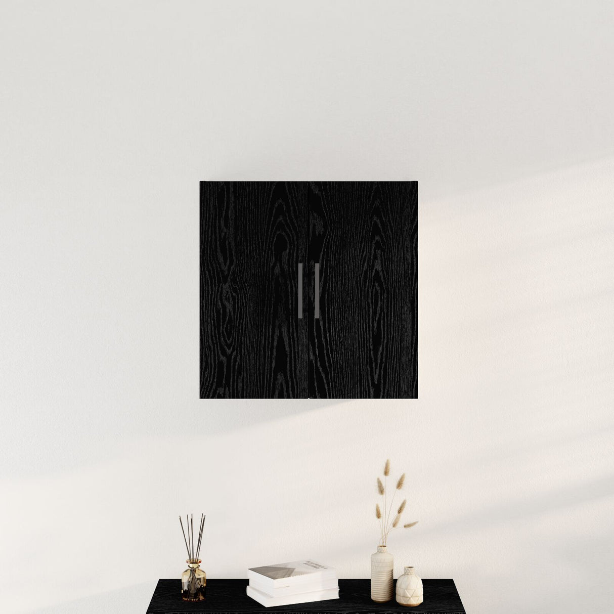 Wall Cabinet Black Oak 60X31X60 Cm Engineered Wood