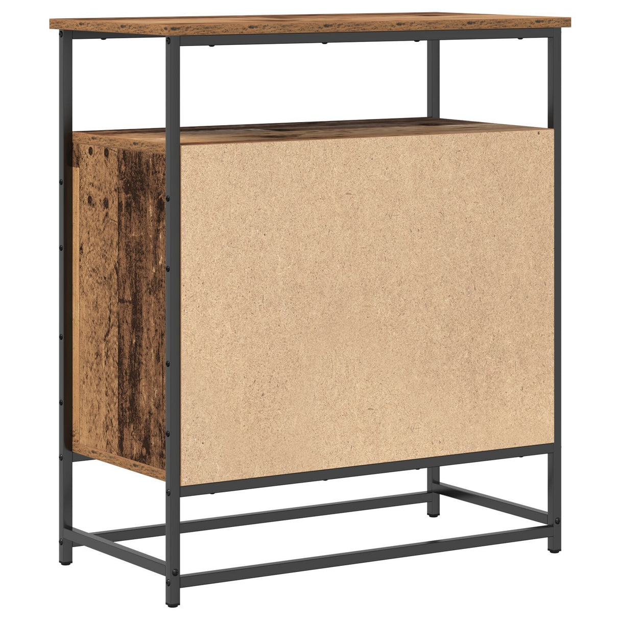Sideboard Old Wood 69X35X80 Cm Engineered Wood And Steel