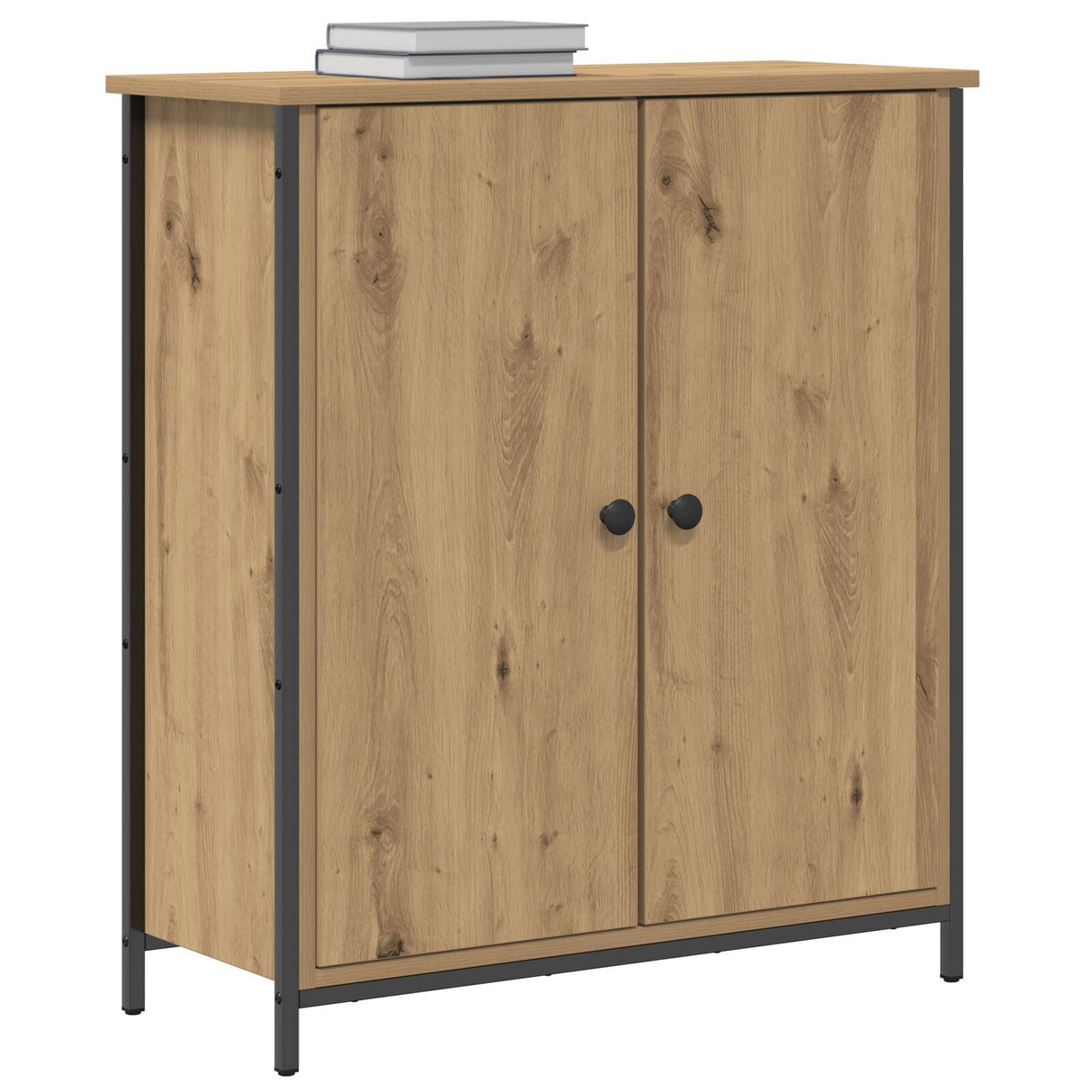 Sideboard Artisan Oak 70X30X80 Cm Engineered Wood And Steel