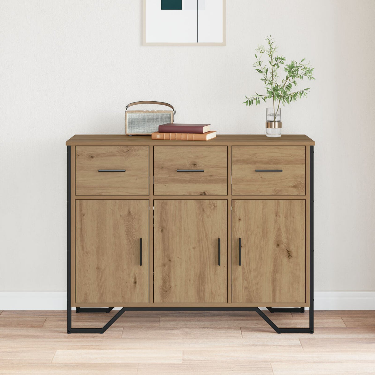 Sideboard Artisan Oak 97X32.5X74.5 Cm Engineered Wood