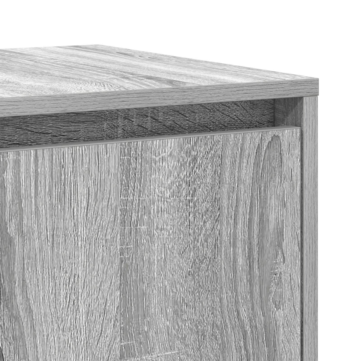 Grey Sideboard Engineered Wood 135 X 41 X 75 Cm