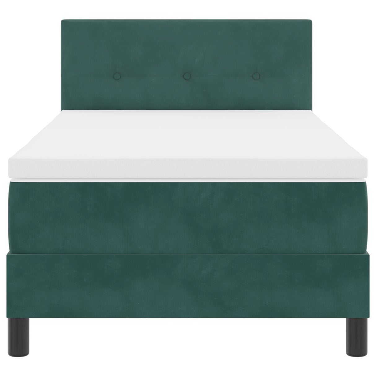 Box Spring Bed With Mattress Dark Green 80X200 Cm Velvet