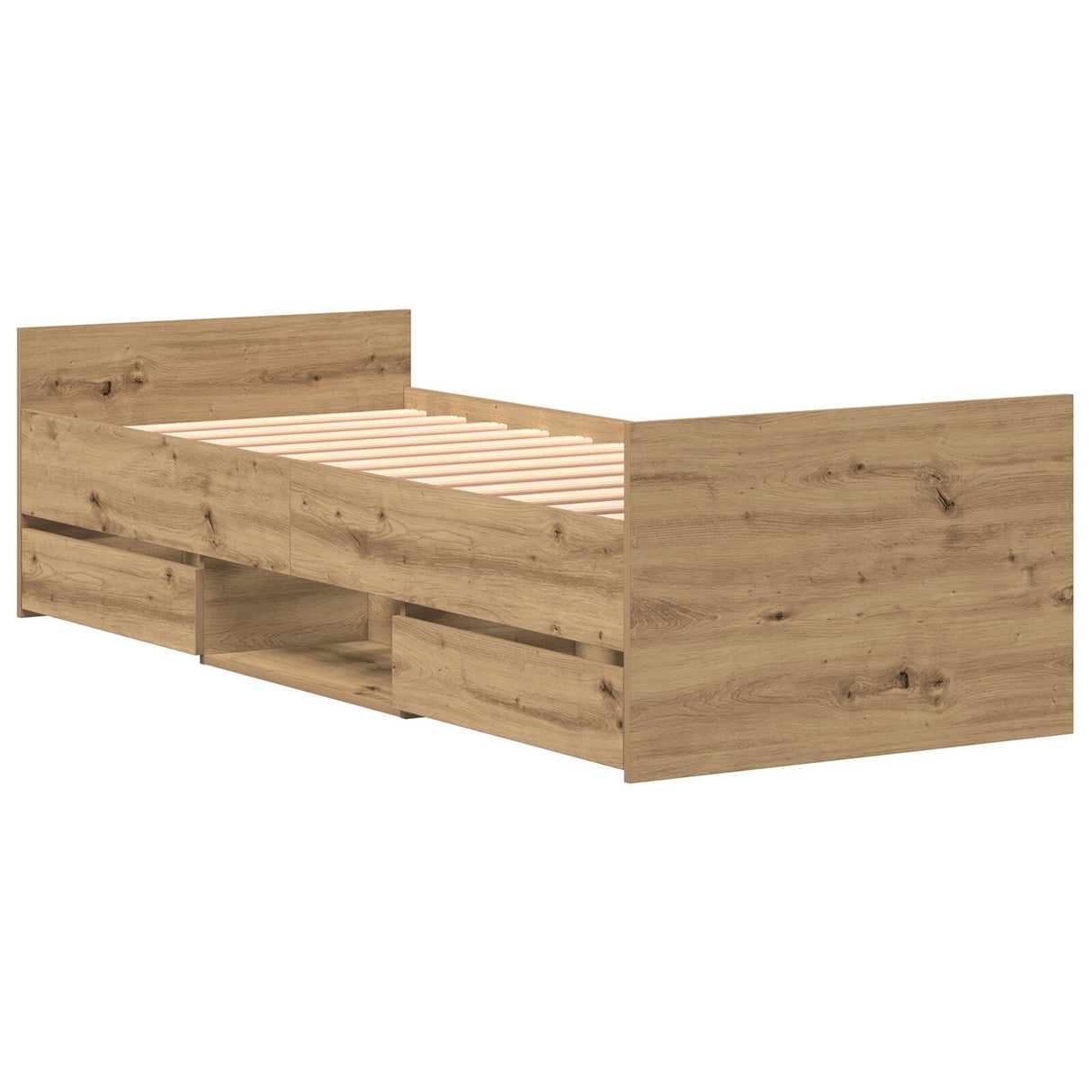 Bed Frame Without Mattress Artisan Oak 75X190 Cm Engineered Wood