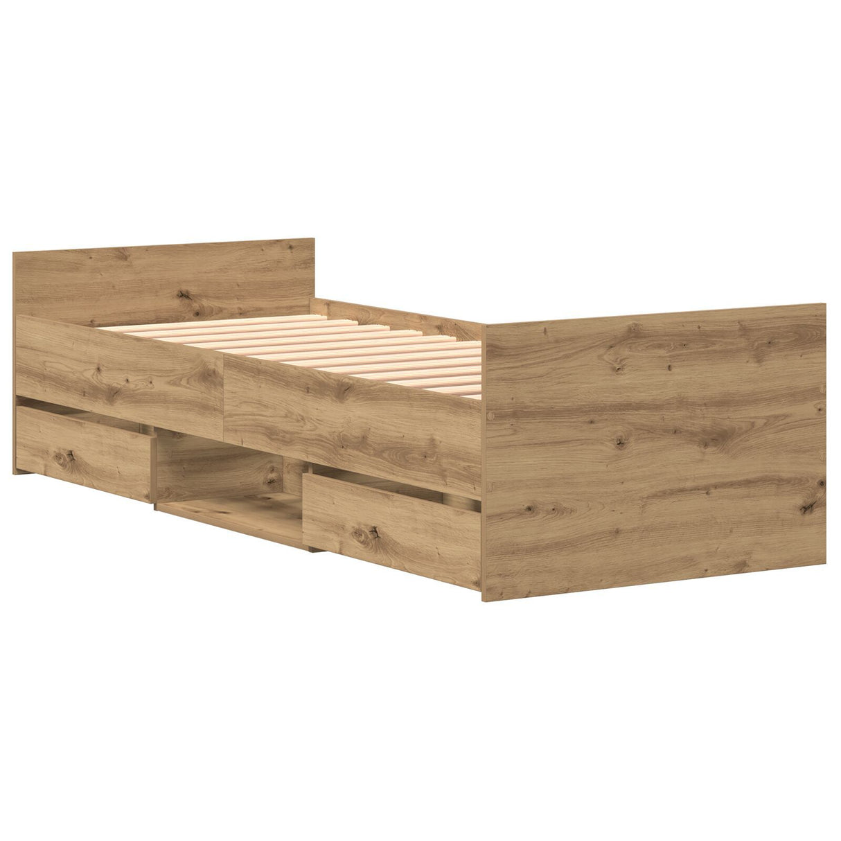 Bed Frame Without Mattress Artisan Oak 75X190 Cm Engineered Wood