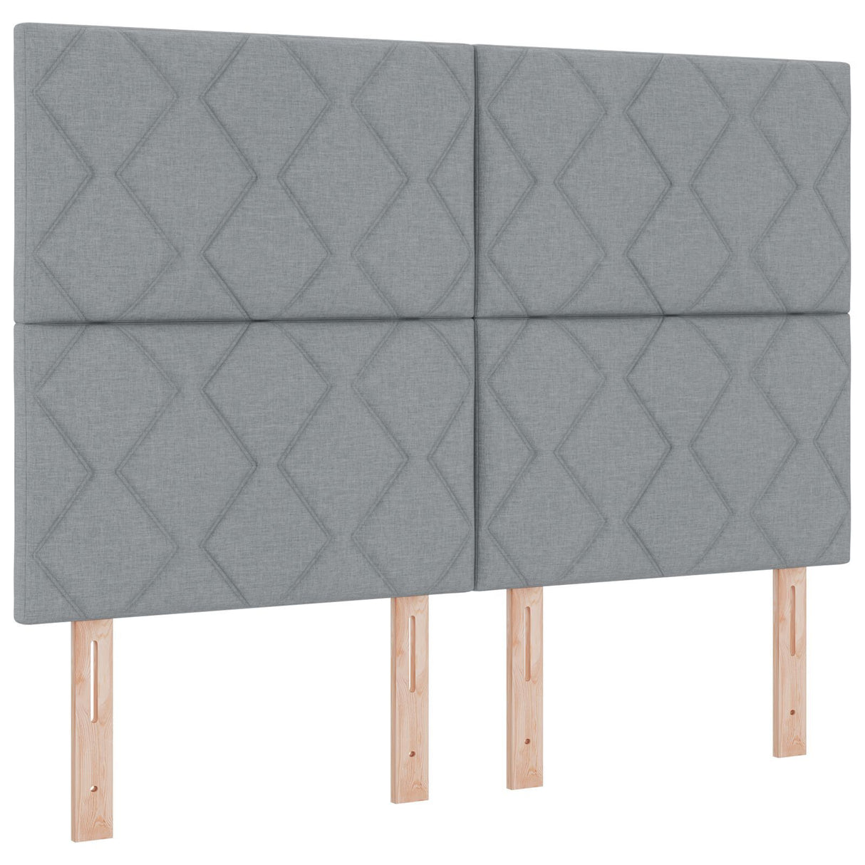 Bed Frame Light Grey 140X200 Cm Fabric