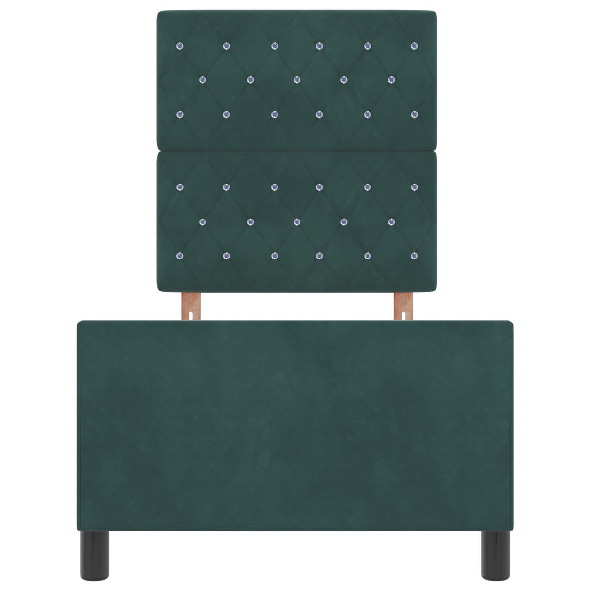 Bed Frame Dark Green 80X200 Cm Velvet