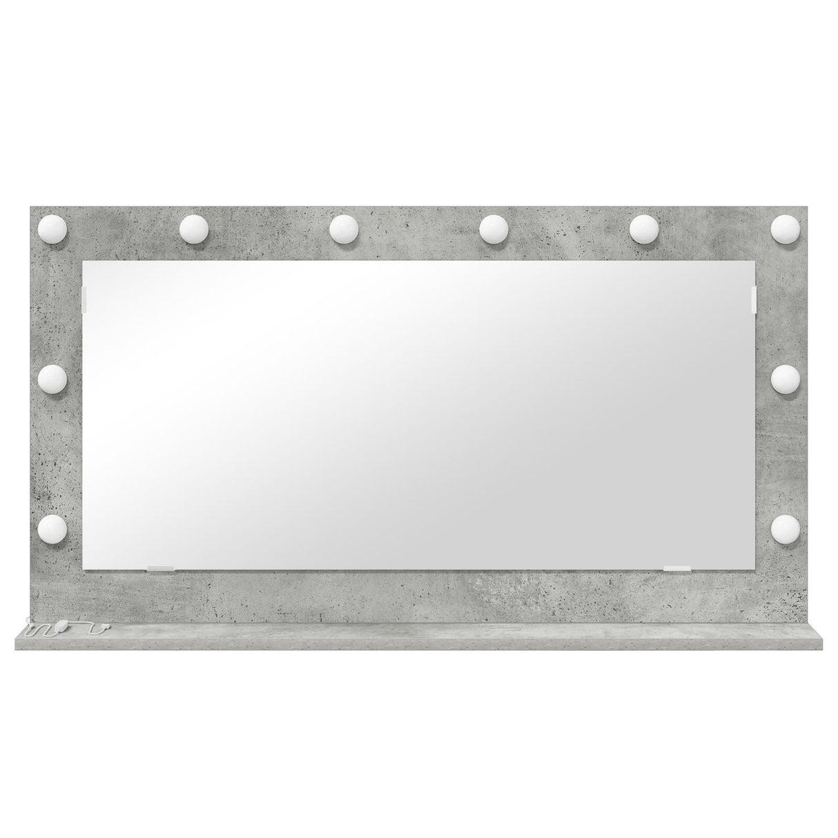 Vanity Mirror Concrete Grey Concrete 100 X 55 X 18 Cm Mirror