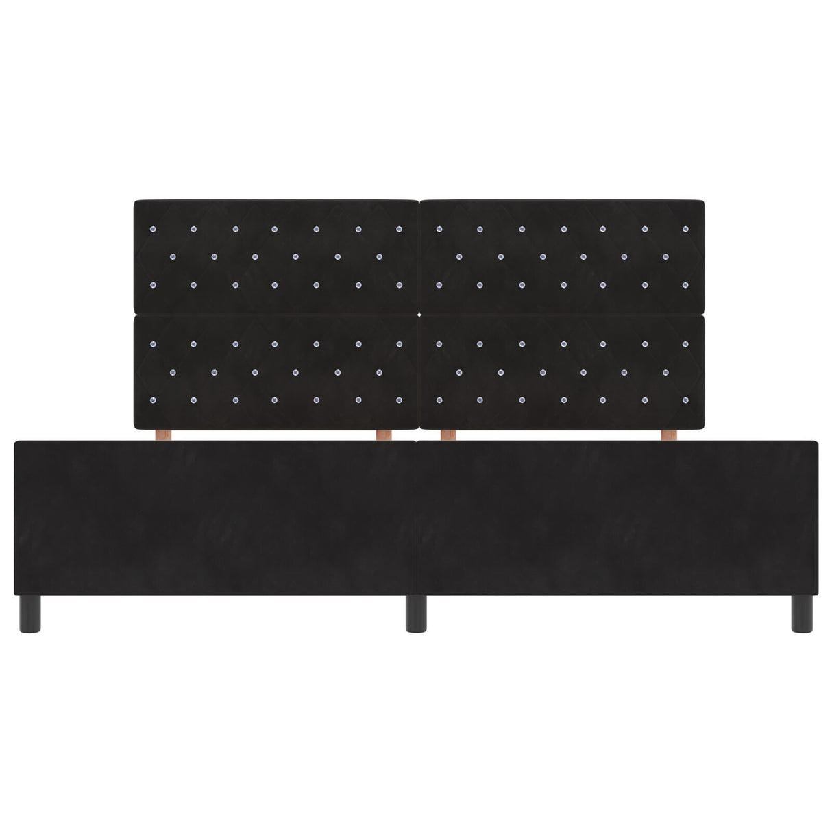 Bed Frame Black 200X200 Cm Velvet