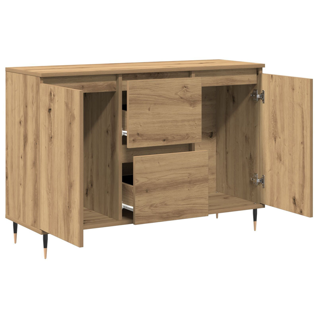 Sideboard With Doors & Drawers Artisan Oak 101,5X35X70 Cm