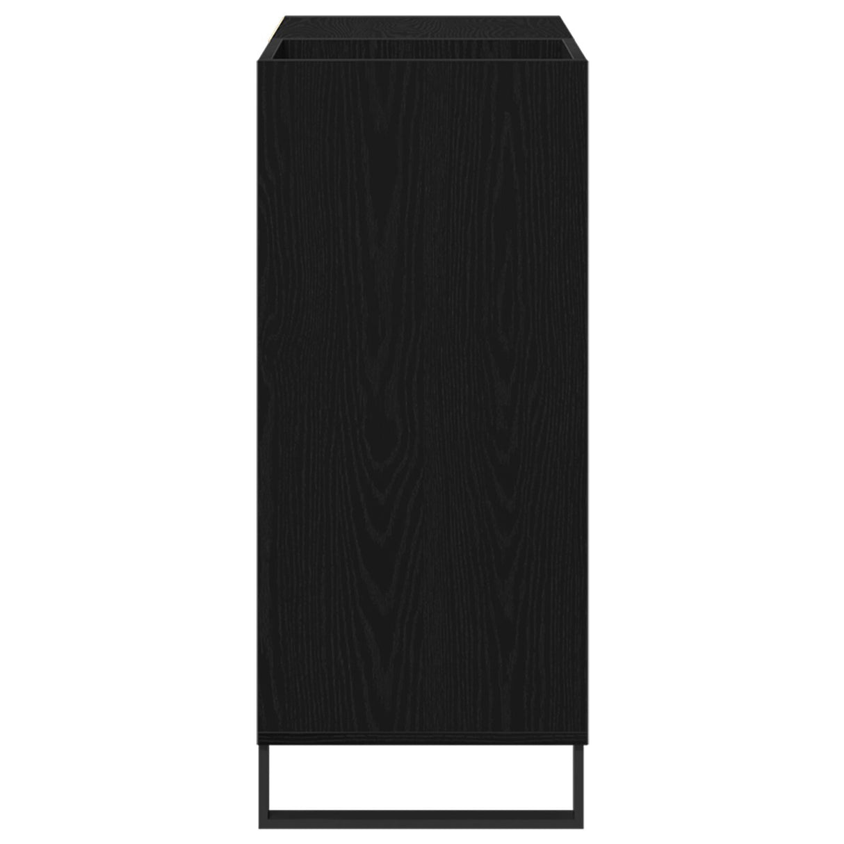 Record Cabinet Black Oak 84.5X38X90 Cm Engineered Wood