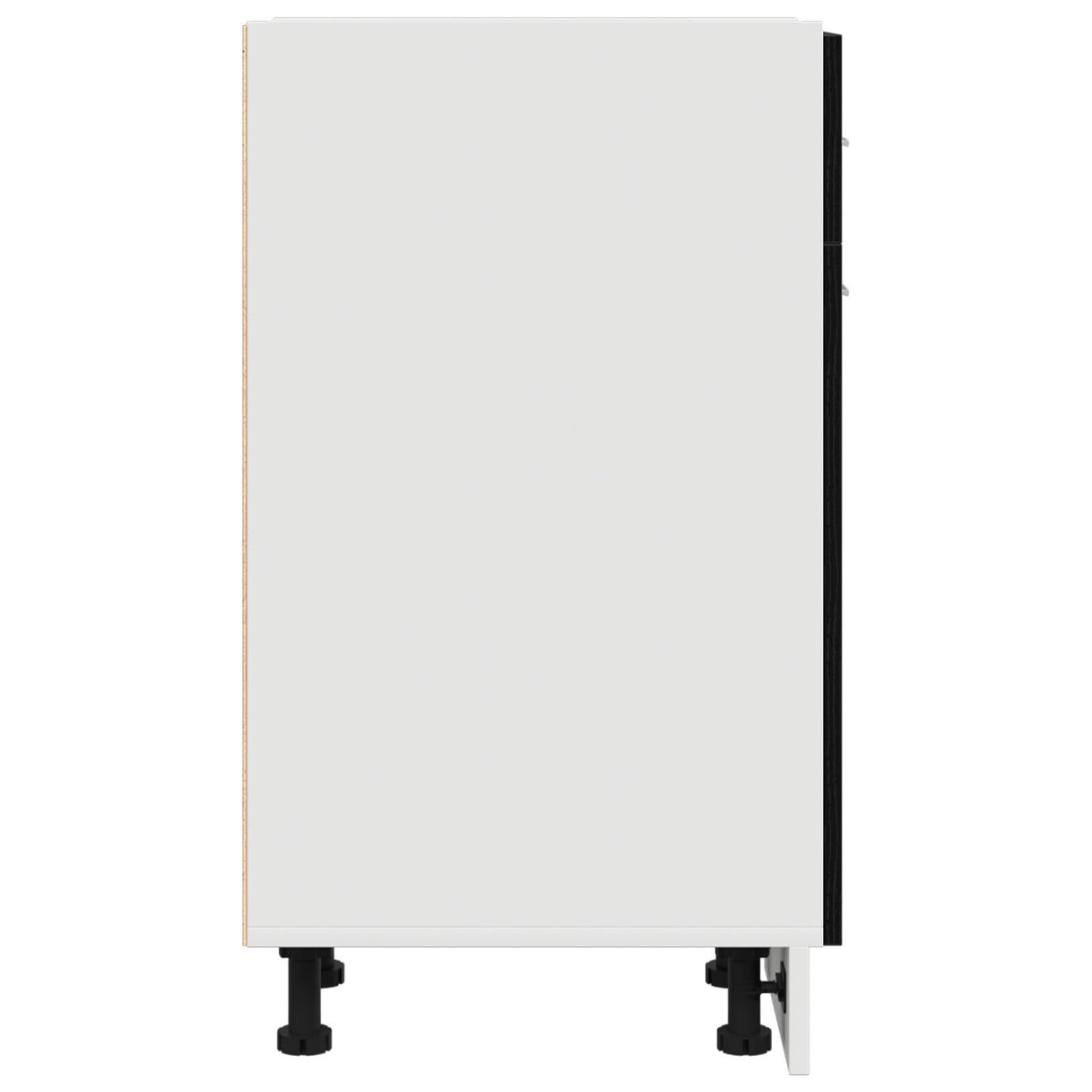 Black Oak Drawer Bottom Cabinet - 30X46X81.5 Cm, Made From Engineered Wood