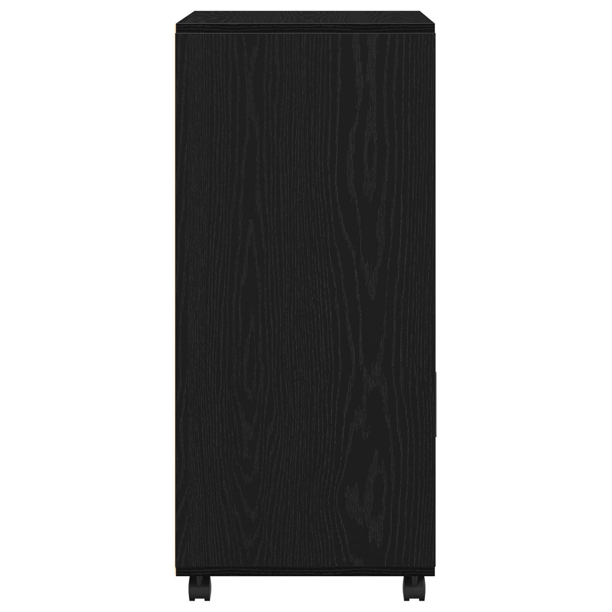 Rolling Cabinet Black Oak 55X40X91 Cm Engineered Wood