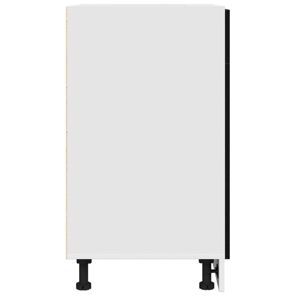 Black Oak Drawer Cabinet - 50X46X81.5 Cm, Made With Engineered Wood