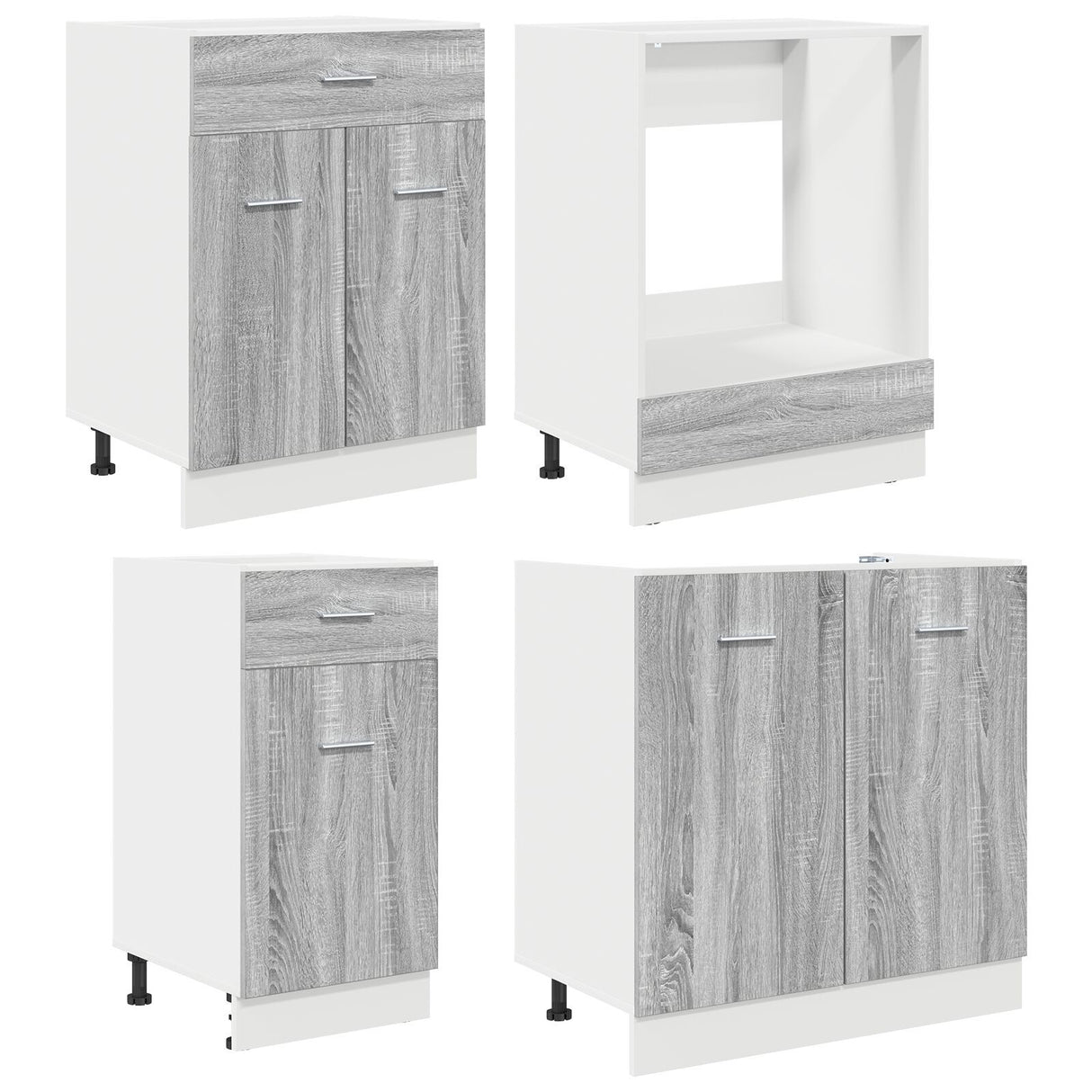 8 Piece Kitchen Cabinet Set Grey Sonoma Engineered Wood