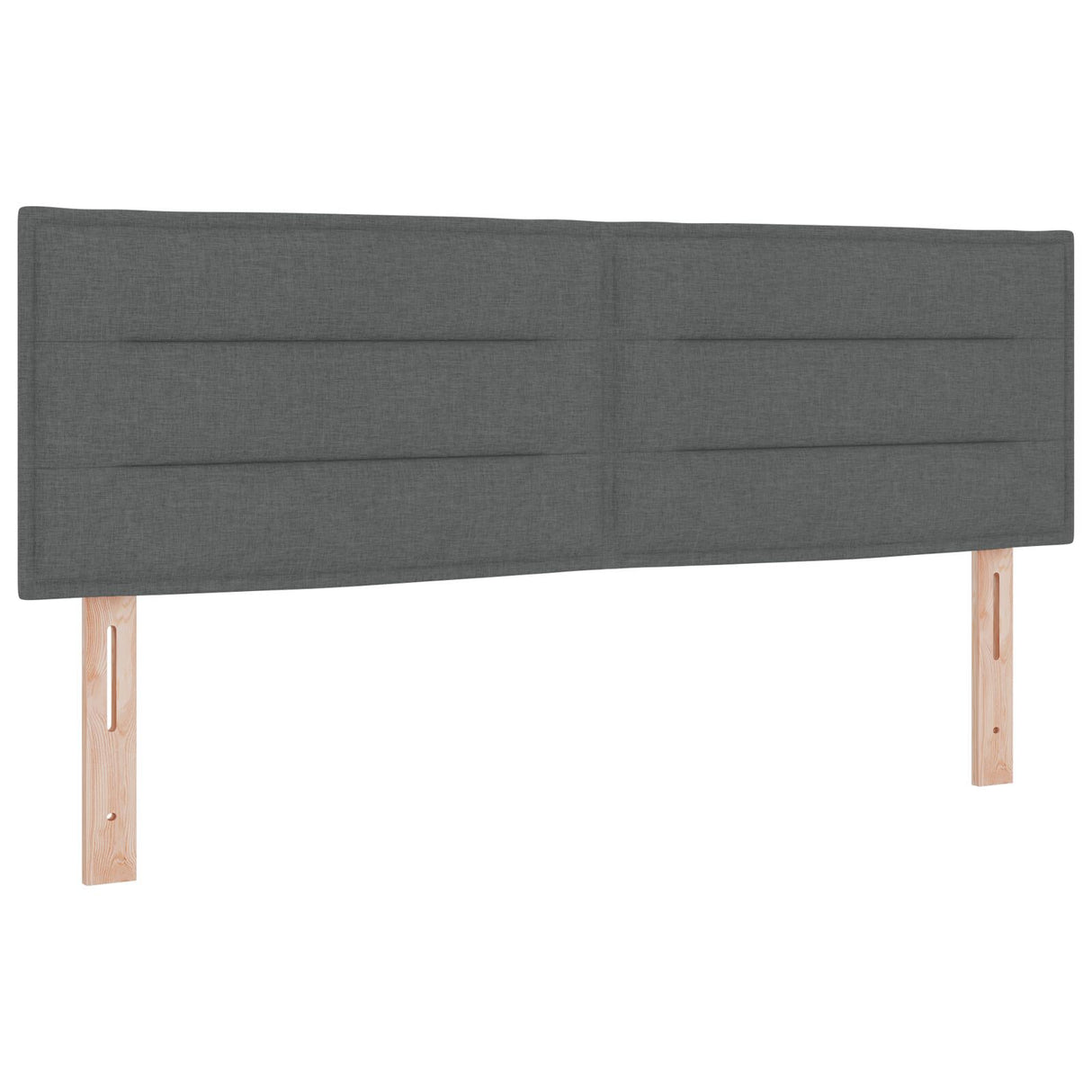 Box Spring Bed With Mattress & Led Dark Grey 140X190 Cm Fabric