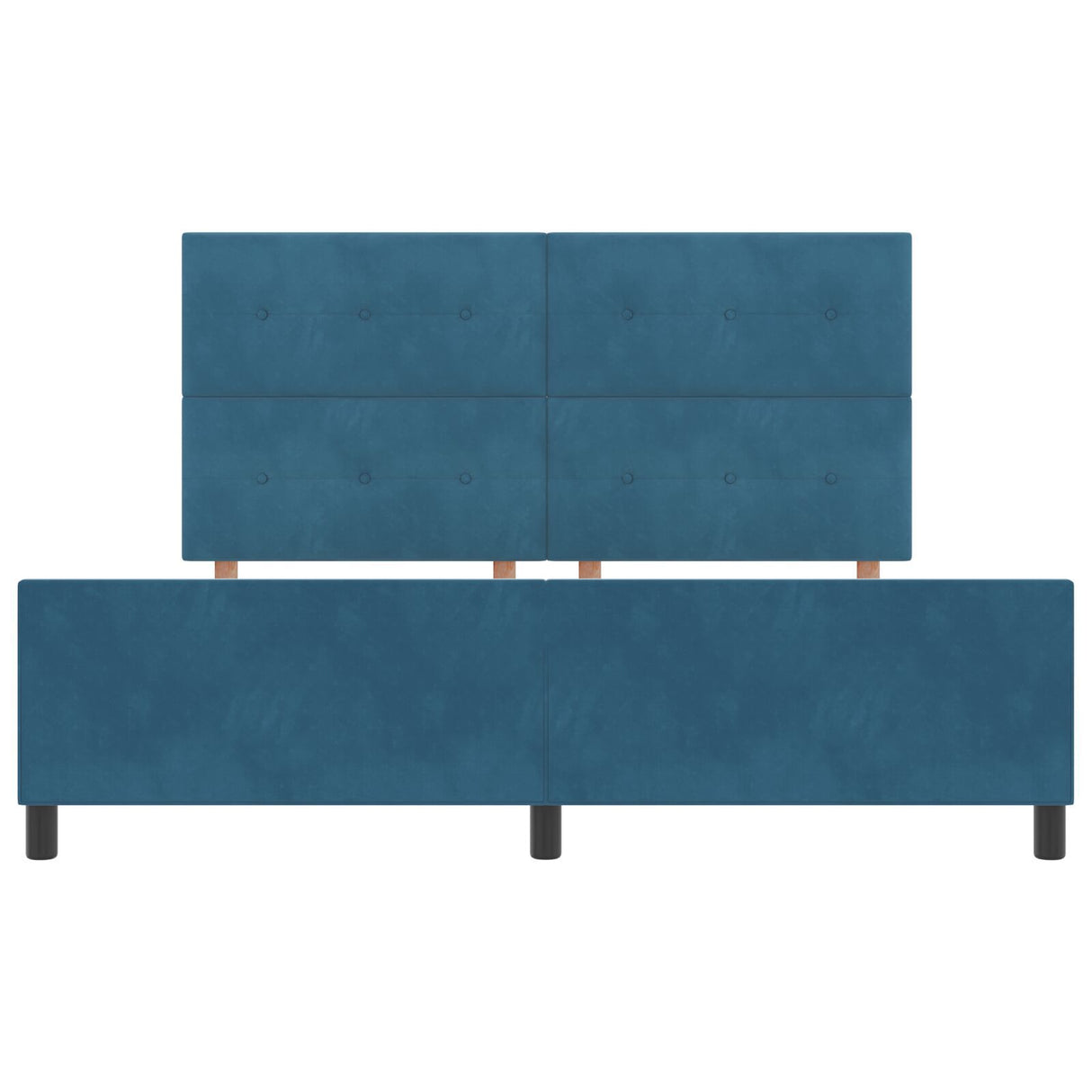 Bed Frame Dark Blue 180X200 Cm Velvet